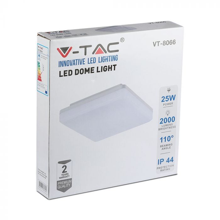 VT-8066 25W Plafon LED / Barwa:3000K / Kwadrat