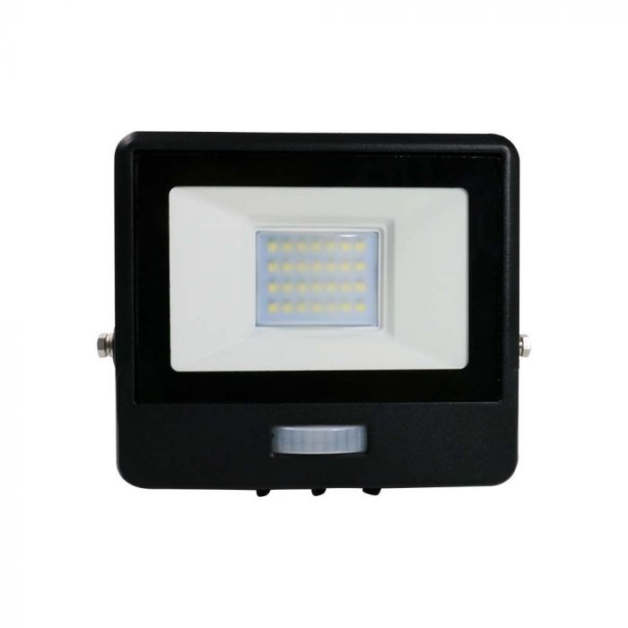 VT-128S 20W PIR SENSOR FLOODLIGHT SAMSUNG CHIP 4000K BLACK BODY