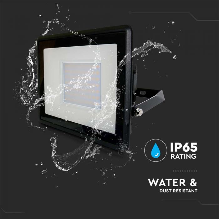 VT-158 50W LED FLOODLIGHT SAMSUNG CHIP DIRECT CONNECTION 4000K BLACK BODY