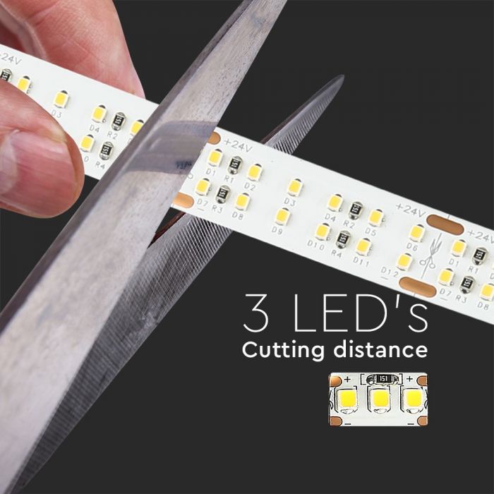 VT-2216 360 360LED'S 30W/M LED STRIP LIGHT 4000K IP20 (5M/ROLL)(PRICE PER M)