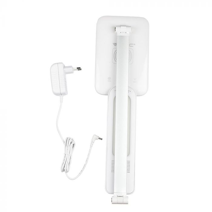 VT-1027 7W LED TABLE LAMP WIRELESS CHARGER 3IN1 WHITE