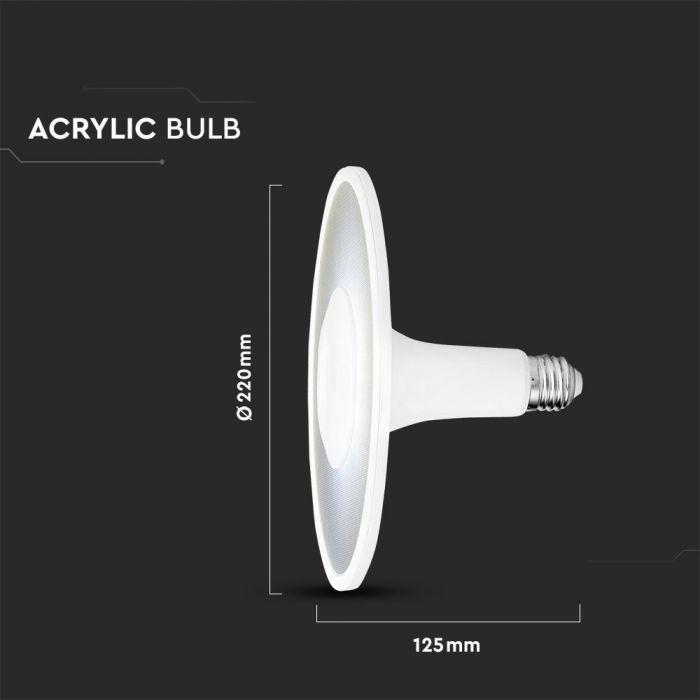 VT-2318 18W ACRYLIC LED PLASTIC BULB SAMSUNG CHIP 3000K