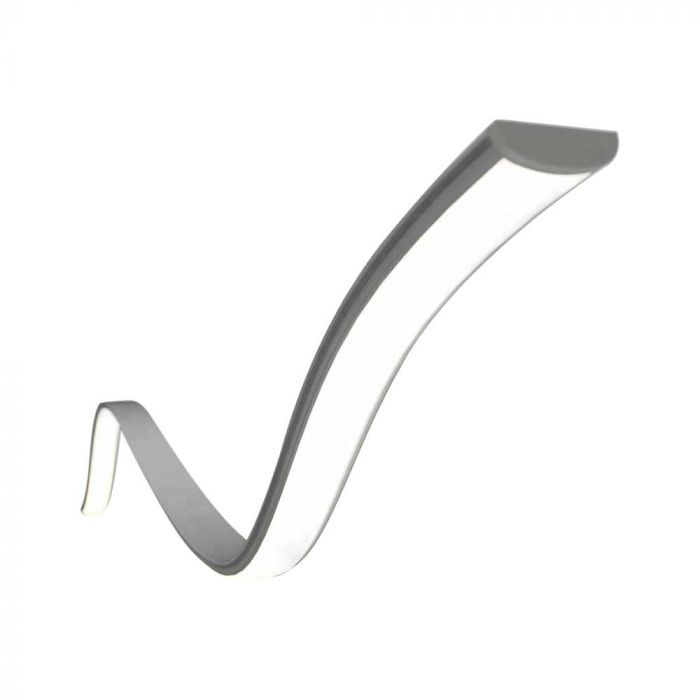 VT-8138 MOUNTING KIT WITH DIFFUSER BENDABLE FOR LED STRIP 2000x18x6MM SILVER HOUSING