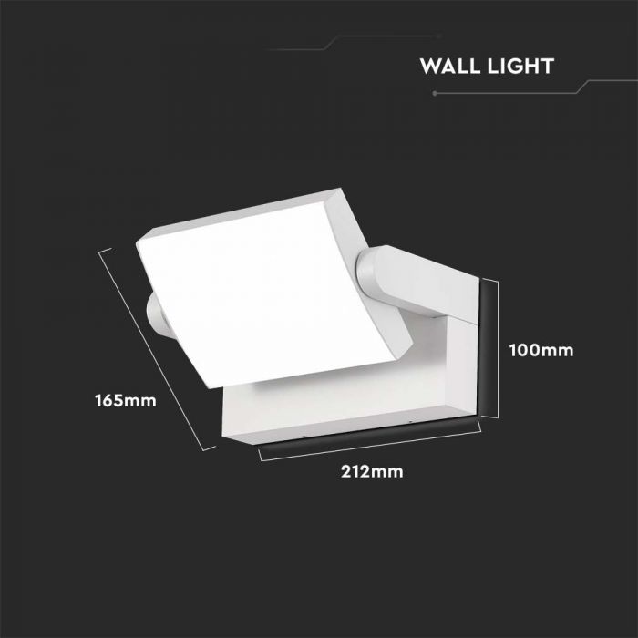 VT-11020 17W LED WALL LIGHT 3000K WHITE BODY IP65