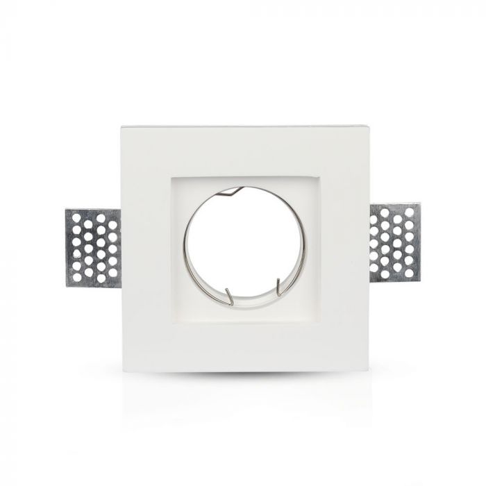 VT-765 GU10 GYPSUM FITTING SQUARE-WHITE
