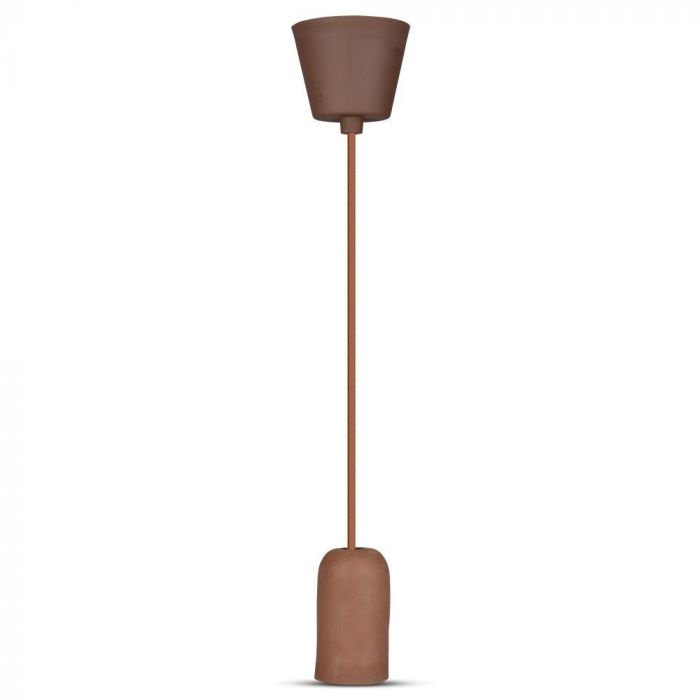VT-7668 Lampa Wiszaca / Trzonek:E27 / Gips / Brazowy