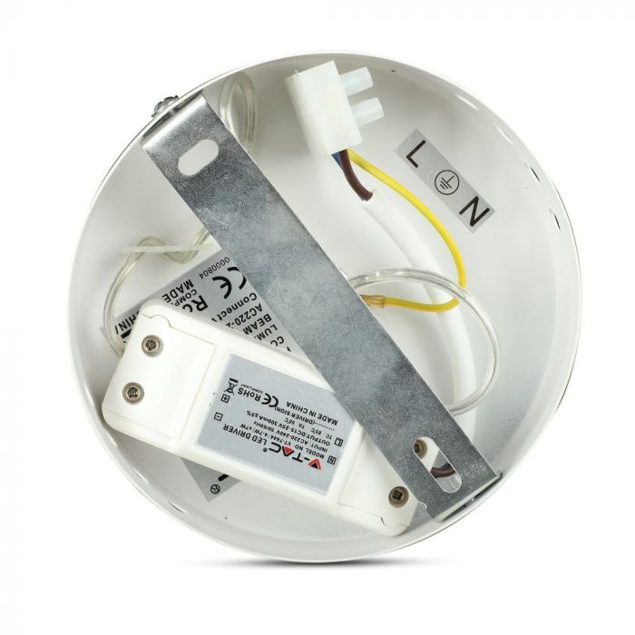 VT-7444 7W Lampa Wiszaca LED / Klosz: Akryl / Bialy / Barwa:4000K