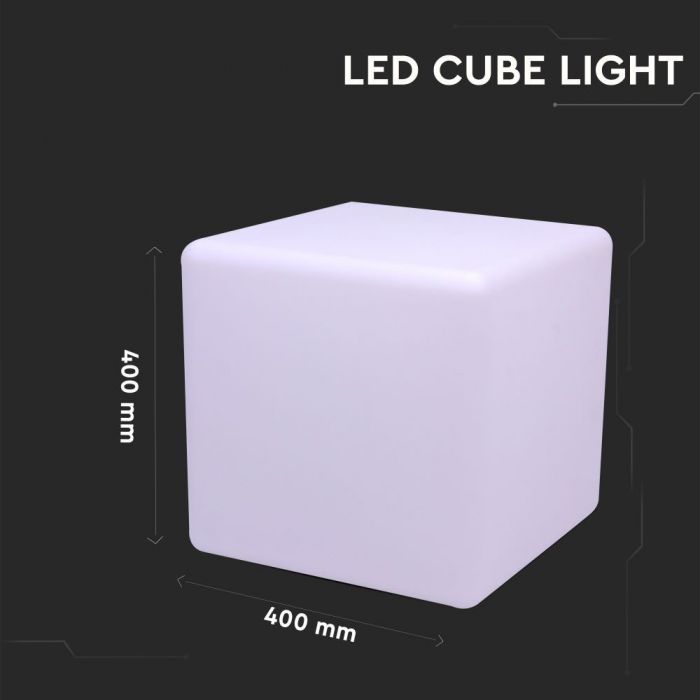 VT-7811 Oprawa ogrodowa LED CUBE  / Barwa:RGB / Wymiary:40X40X40cm