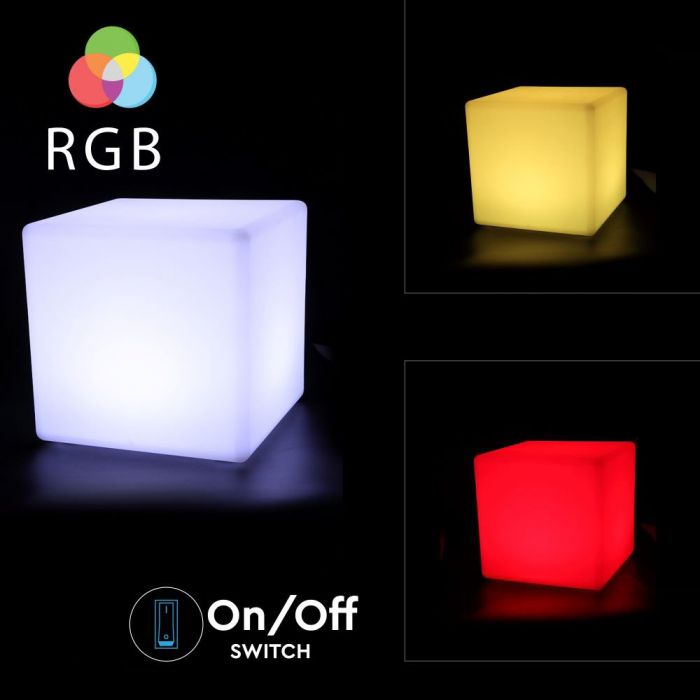 VT-7811 Oprawa ogrodowa LED CUBE  / Barwa:RGB / Wymiary:40X40X40cm