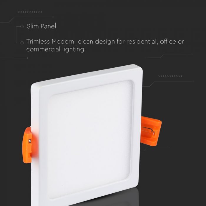 VT-2222 22W Panel LED / Barwa:6400K / Kwadratowa