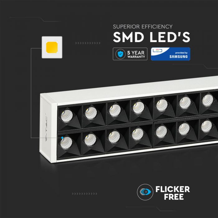 VT-7-61 60W Lampa Biurowa / Chip SAMSUNG / Barwa:4000K / Obudowa: Bialy