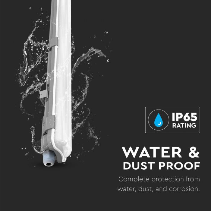 VT-12028 1X18W WATERPROOF FITTING (120CM) WITH LED TUBE 6400K IP65