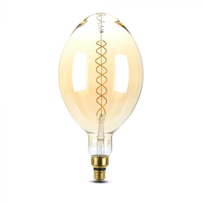 VT-2168D 8W BF180 LED AMBER DOUBLE FILAMENT BULB 2000K E27 DIMMABLE