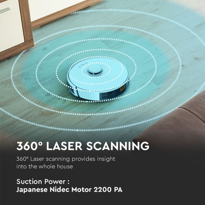VT-5556 Automatyczny odkurzacz laserowy GYRO Robotic / Kompatybilny z Alexa Amazon i Google Home