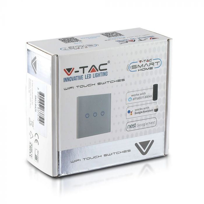 VT-5005 lacznik potrojny WIFI /Kompatybilna z Amazon Alexa i Google Home / Czarny