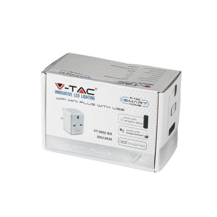 VT-5002-BS Mini adapter WIFI z portem USB / Typ: BS / Kompatybilna z Amazon Alexa i Google Home
