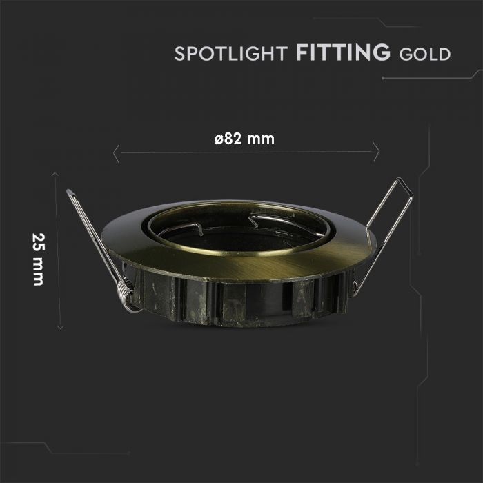 VT-779 GU10 FITTING ROUND GOLD