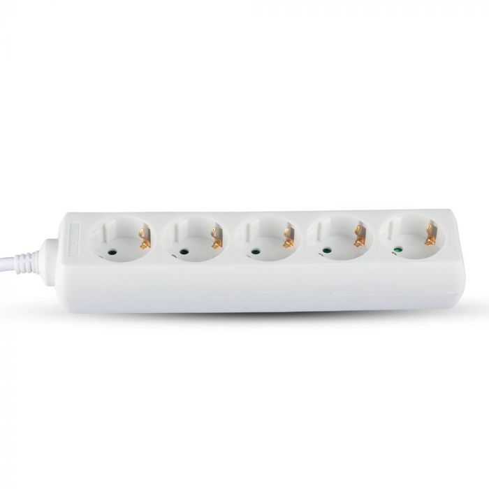 VT-1105-3 5WAYS SOCKET(3G1.5MM2 X 3M)-WHITE