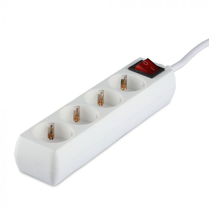 VT-1114-2 4WAYS SOCKET WITH SWITCH(3G1.5MM2 X 1.5M)-WHITE