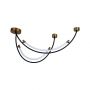 VT-7826 20W LED HANGING LAMP (L100x60CM) 3000K BLACK+BRASS BODY