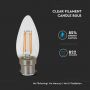 VT-222 4W CANDLE FILAMENT BULB -CLEAR GLASS SAMSUNG CHIP 3000K B22