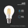 VT-208 4W A60 FILAMENT BULB-CLEAR GLASS SAMSUNG CHIP 3000K B22