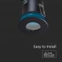 VT-703 BEZEL FOR FIRE RATED DOWNLIGHT PUSH & LOCK BLACK IP65 5PCS/PACK