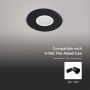 VT-703 BEZEL FOR FIRE RATED DOWNLIGHT PUSH & LOCK BLACK IP65 5PCS/PACK