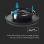 VT-703 BEZEL FOR FIRE RATED DOWNLIGHT PUSH & LOCK BLACK IP65 5PCS/PACK