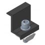 30MM Black END CLAMP - ALUMINUM 605-T5 AND SS | V-TAC 30mm Aluminium END Clamp Black