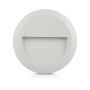 VT-1142 2W LED STEP LIGHT 4000K WHITE BODY ROUND