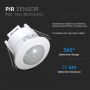 VT-8051 PIR CEILING SENSOR WITH MANUAL OVERRIDE-WHITE (MAX:300W LED)