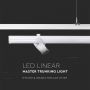 VT-4550D 50W LED LINEAR FOLLOW TRUNKING 4000K 120'D LENS (160LM/W)-DIMMABLE