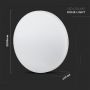 VT-8033 15W Plafon LED / IP44 / Chip Samsung / Barwa:4000K / Klosz PC / Okragly