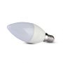 VT-268 7W PLASTIC CANDLE BULB SAMSUNG CHIP 4000k E14