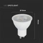 VT-247 6.5W GU10 Zarowka LED / Chip SAMSUNG / Barwa:3000K / Kat 110' / Trzonek:GU10