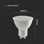 VT-249 6W GU10 RIPPLE PLASTIC SPOTLIGHT SAMSUNG CHIP 4000K 10'D