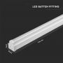 VT-8-24 24W LED BATTEN FITTING-120CM SAMSUNG CHIP 6400K (2880LM)