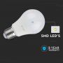 VT-262D 12W Zarowka LED A60 / Chip SAMSUNG / Barwa:3000K / Trzonek:E27 / sciemniana