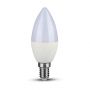 VT-293D 5.5W LED CANDLE BULB SAMSUNG CHIP 6400K E14 DIMMABLE