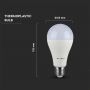 VT-217D 17W A65 LED PLASTIC BULB SAMSUNG CHIP 3000K E27 DIMMABLE