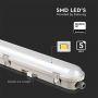 VT-150148 48W Lampa hermetyczna 150CM / Chip Samsung / Klosz Transparentny / Klipsy: stal nierdzewny / Barwa:4000K