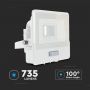 VT-118S 10W PIR SENSOR FLOODLIGHT SAMSUNG CHIP 3000K WHITE BODY