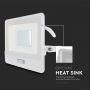 VT-138S-1 30W PIR SENSOR FLOODLIGHT SAMSUNG CHIP & 1M CABLE 3000K WHITE BODY