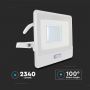 VT-138S-1 30W PIR SENSOR FLOODLIGHT SAMSUNG CHIP & 1M CABLE 3000K WHITE BODY