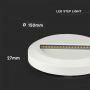 VT-1142 2W LED STEP LIGHT 3000K WHITE BODY ROUND