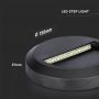 VT-1142 2W LED STEP LIGHT 4000K BLACK BODY ROUND