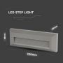 VT-1162 3W LED STEP LIGHT 4000K GREY BODY RECTANGLE