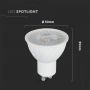 VT-247D 6W GU10 RIPPLE PLASTIC SPOTLIGHT SAMSUNG CHIP 3000K 110'D DIMMABLE