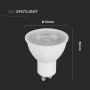 VT-247D 6W GU10 RIPPLE PLASTIC SPOTLIGHT SAMSUNG CHIP 4000K 110'D DIMMABLE